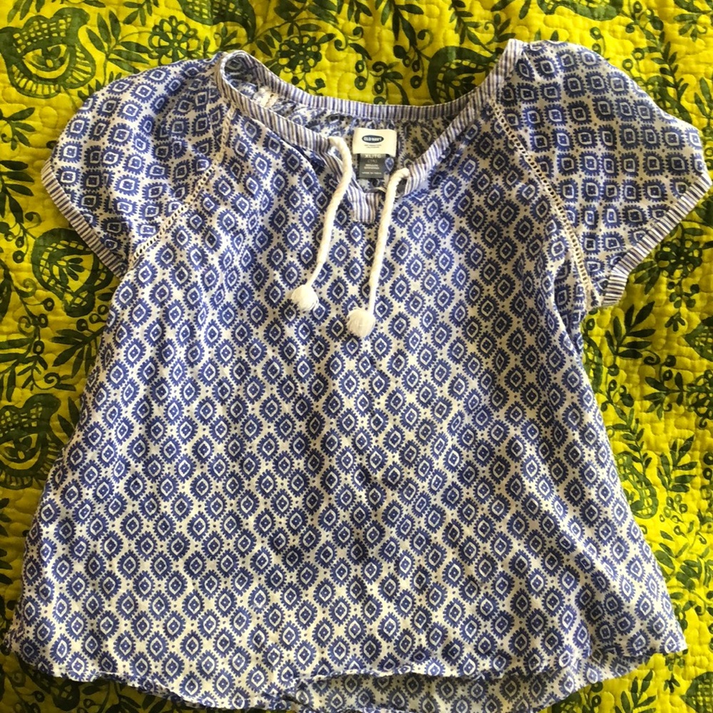Fresh Blue and white Top Girl size XL (14)